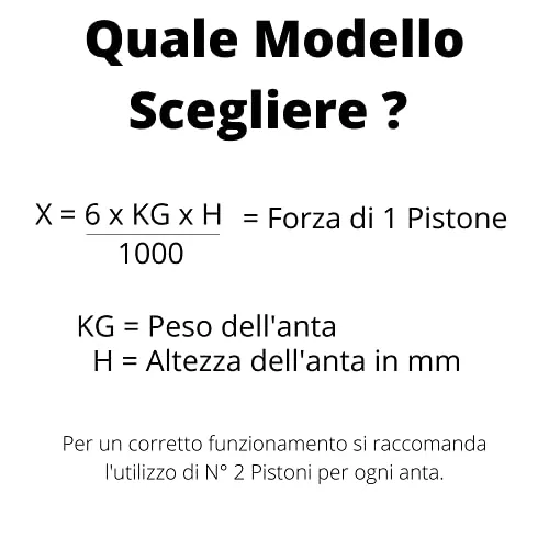 Indaux pistone gas vasistas 276 mm 10 kg con ganci