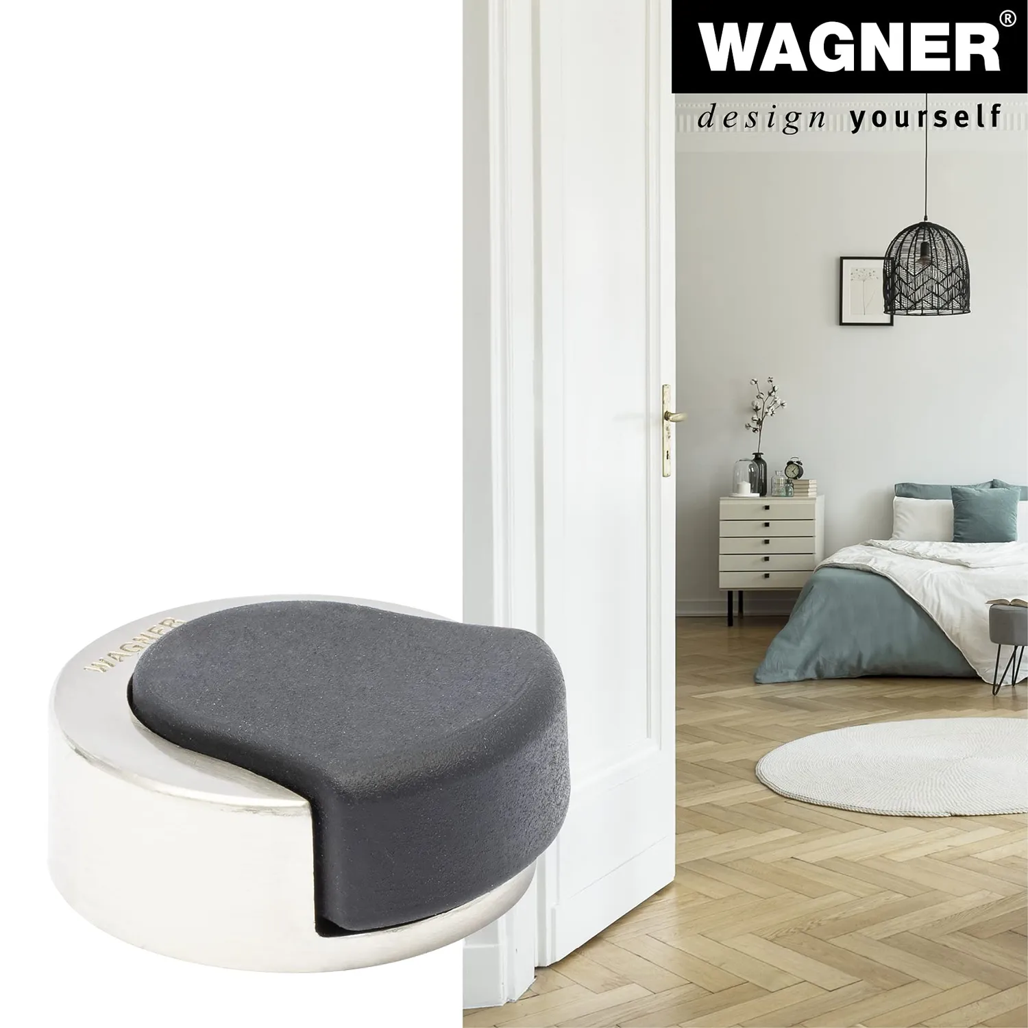 Wagner 15514811 fermaporta a vite Ø 38 mm zinco satinato