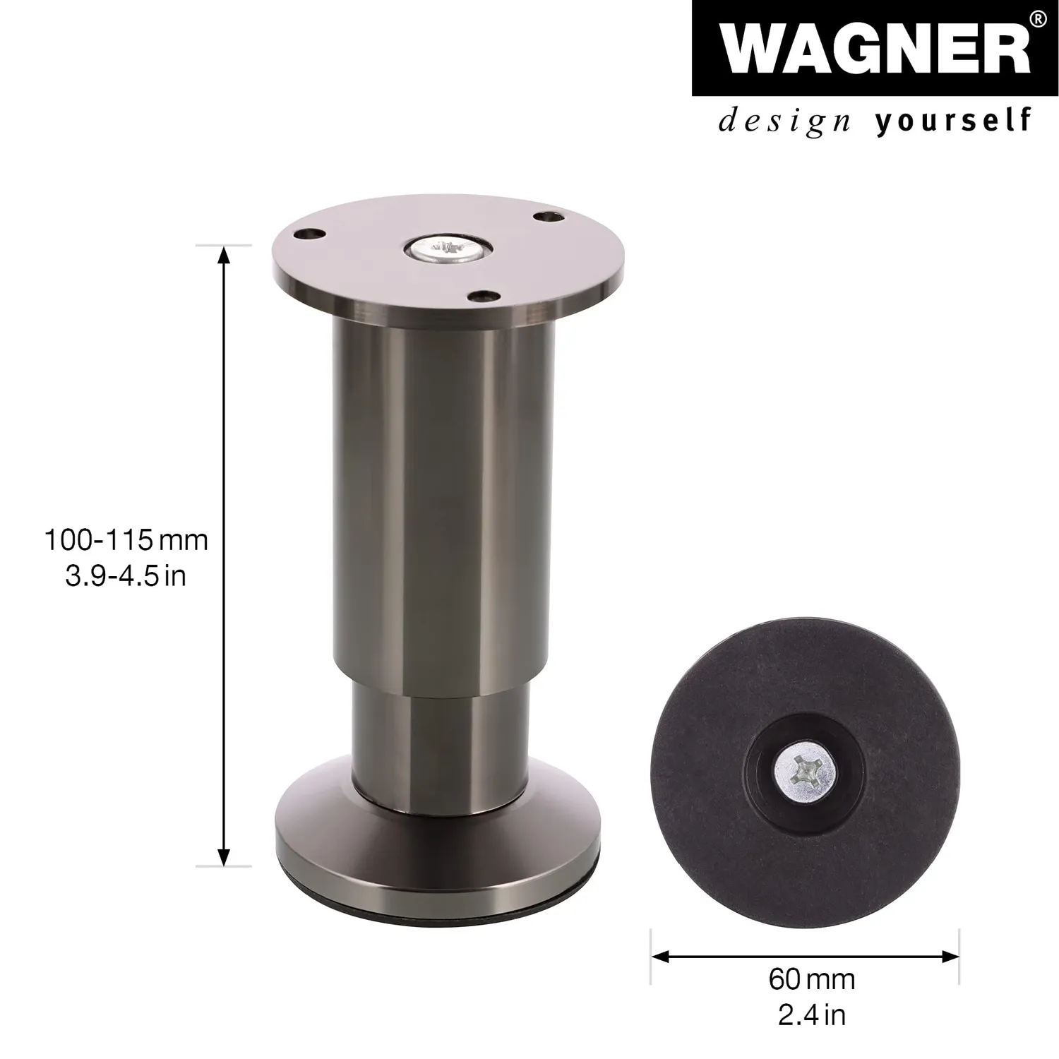 Wagner ST 0371 12037101 gamba mobile titanio nero 100-115 mm