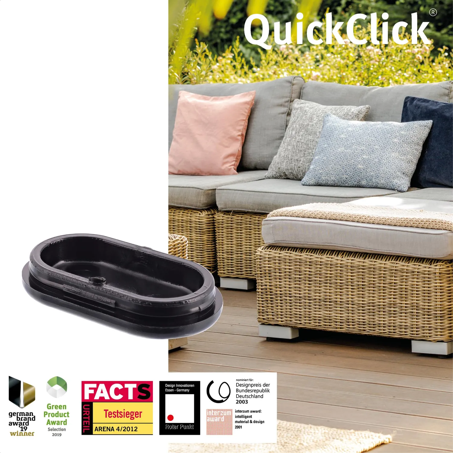 Wagner QuickClick 15834500 inserti ricambio set 8 pezzi 35x20 mm Black