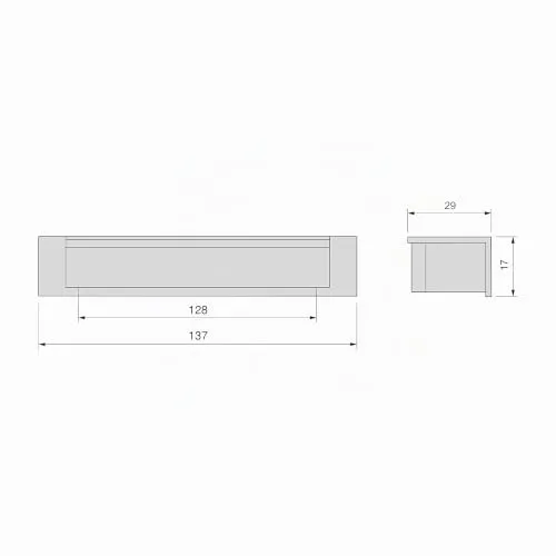 Emuca Modena maniglia integrata 128 mm 10 pz