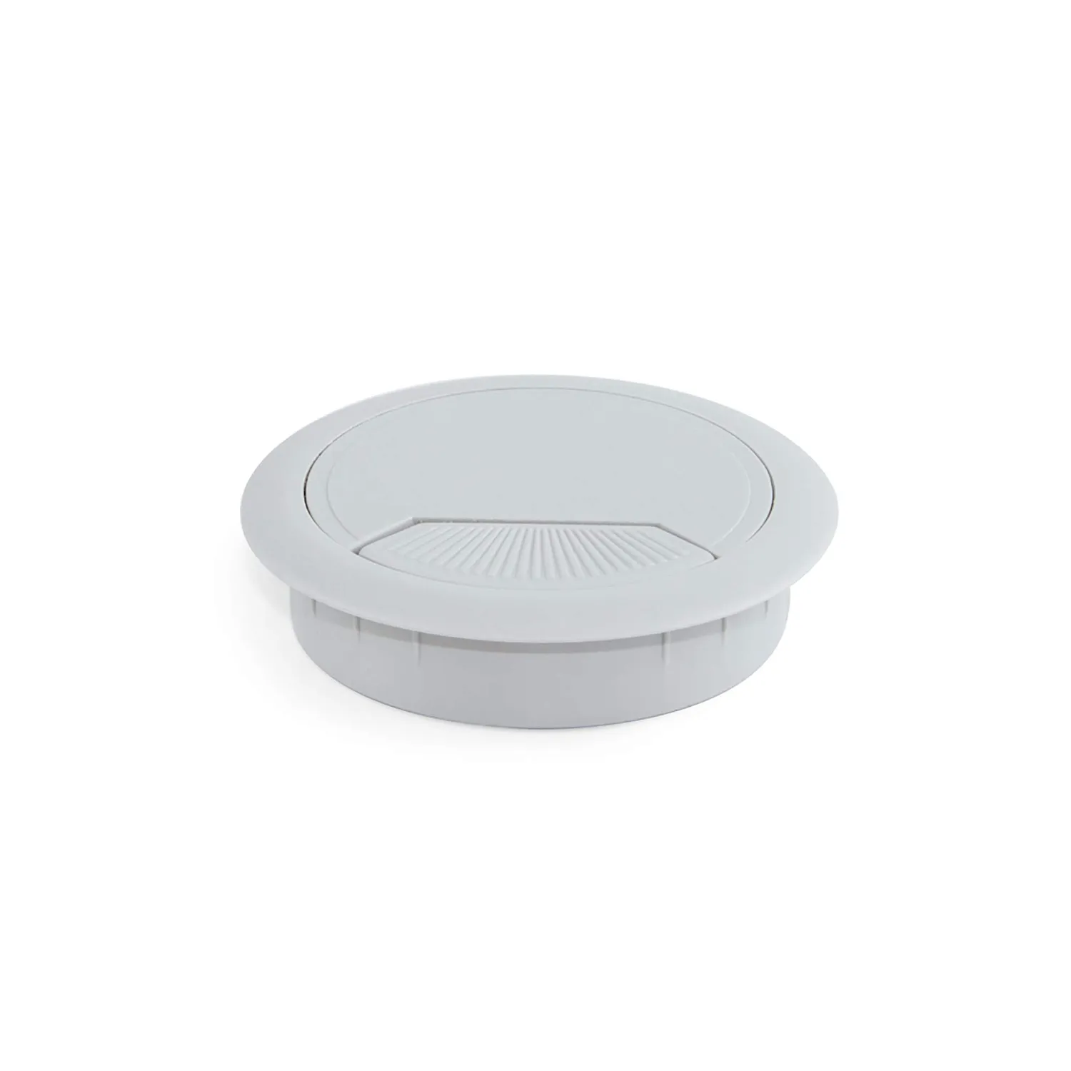 Emuca 3196315 Passacavi Tondo Ø60mm Bianco 20pz Plastica