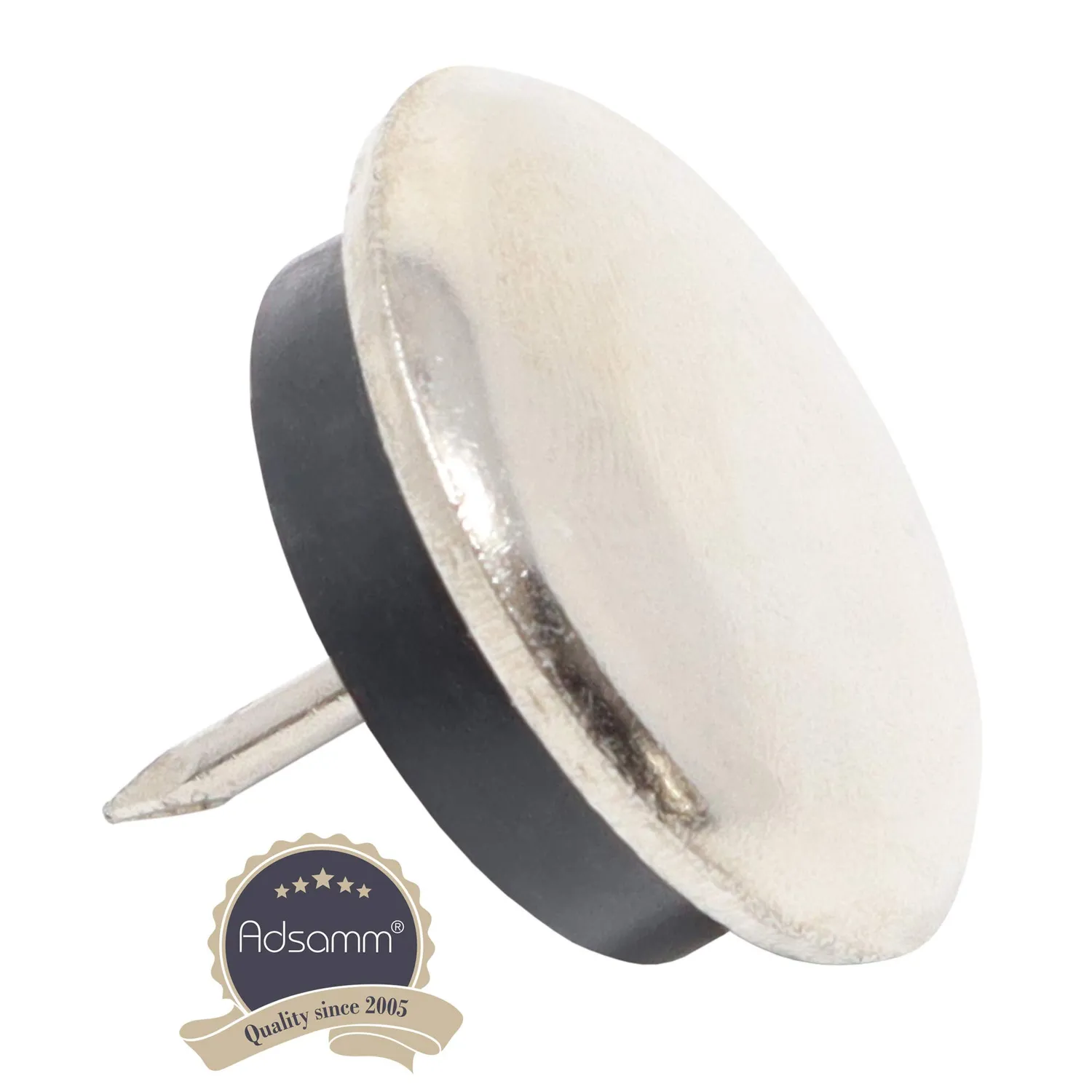 Adsamm pattini metallo con chiodo Ø 30 mm 32 pezzi argento