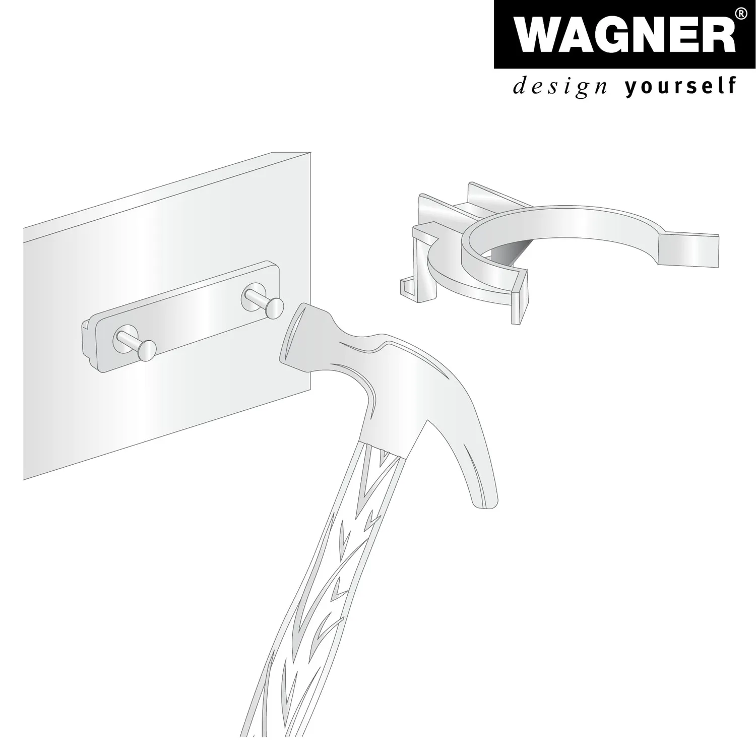Wagner 12040200 piedino regolabile nero 150-170 mm