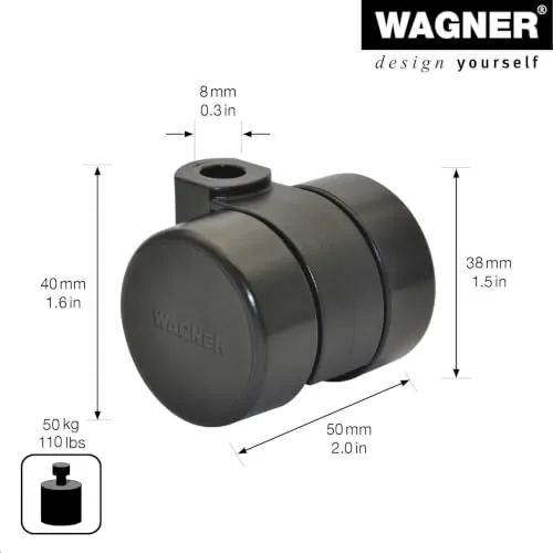 Wagner Design RO 0039 rotella doppia dura 38 mm 50 kg