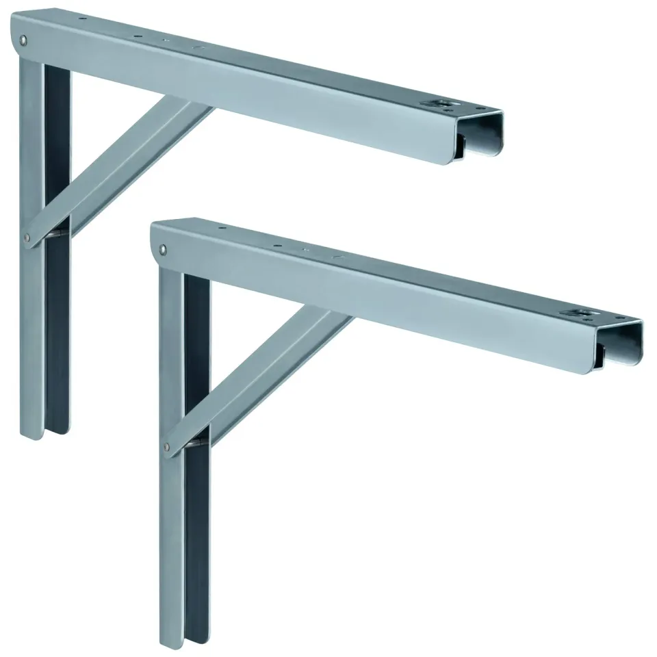 Gedotec Profi Line staffa ribalta tavolo 2 pezzi 400 mm acciaio 180 kg