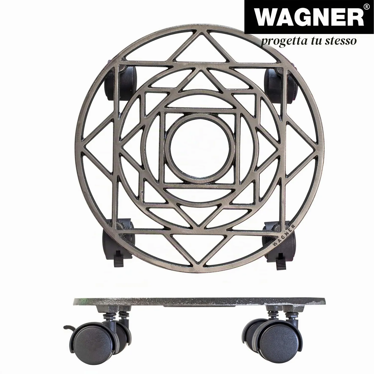 Wagner Antik Stella 20092101 carrello piante nichel opaco Ø29