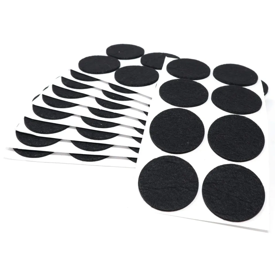 Adsamm feltrini autoadesivi tondi ø 50 mm neri 80 pezzi 3,5 mm