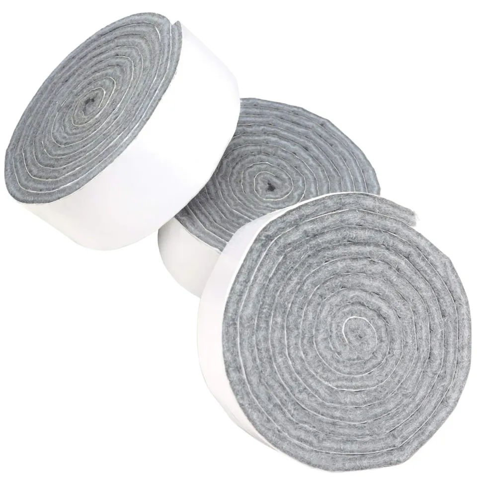 Adsamm Nastro Feltro Autoadesivo 24x1000 mm Grigio 3 Rotoli