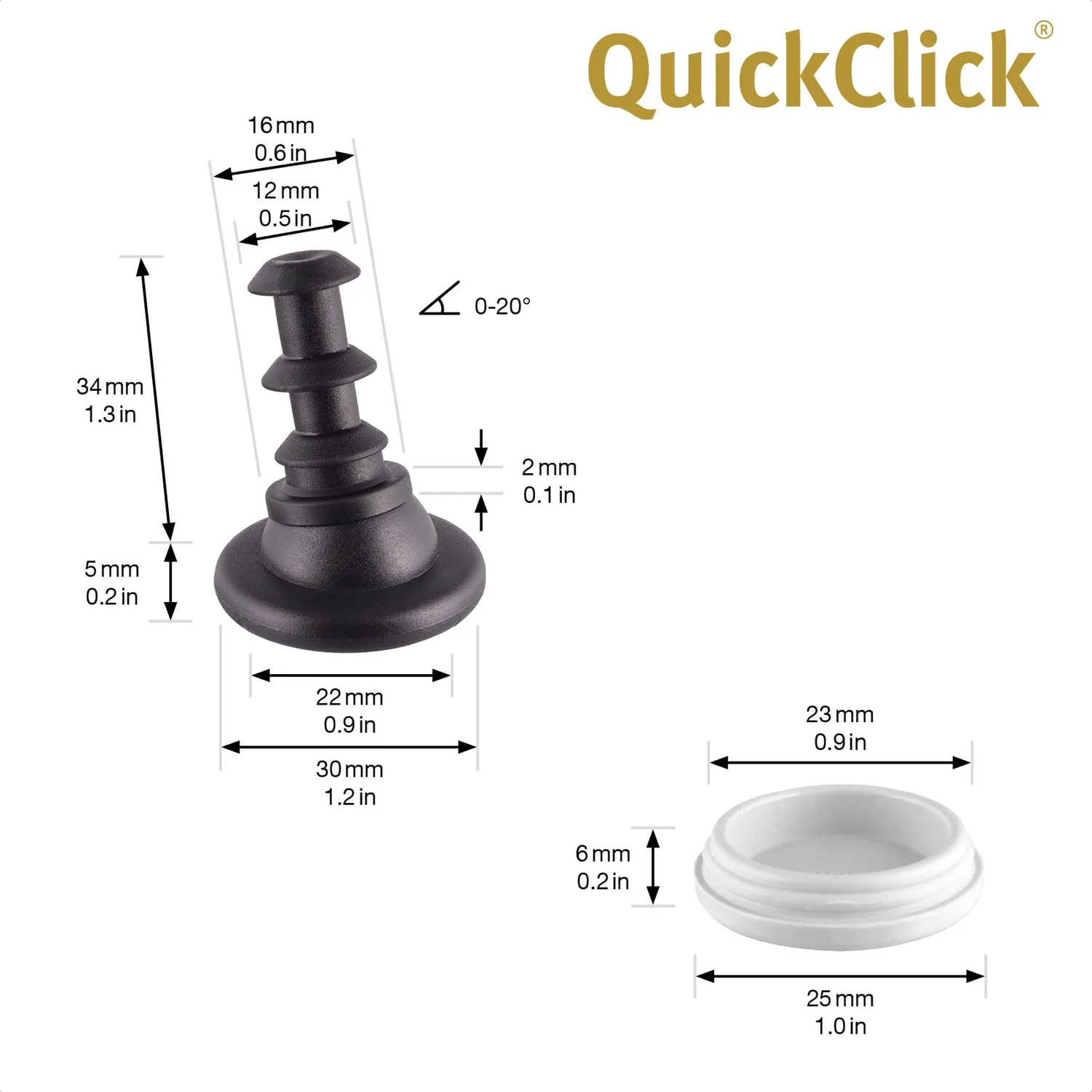 Wagner QuickClick 16781100 feltrini Vitra 4 pezzi HYPER plastica