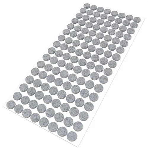 Adsamm Feltrini Adesivi Ø12 mm Grigi Rotondi 128 pz 3,5 mm