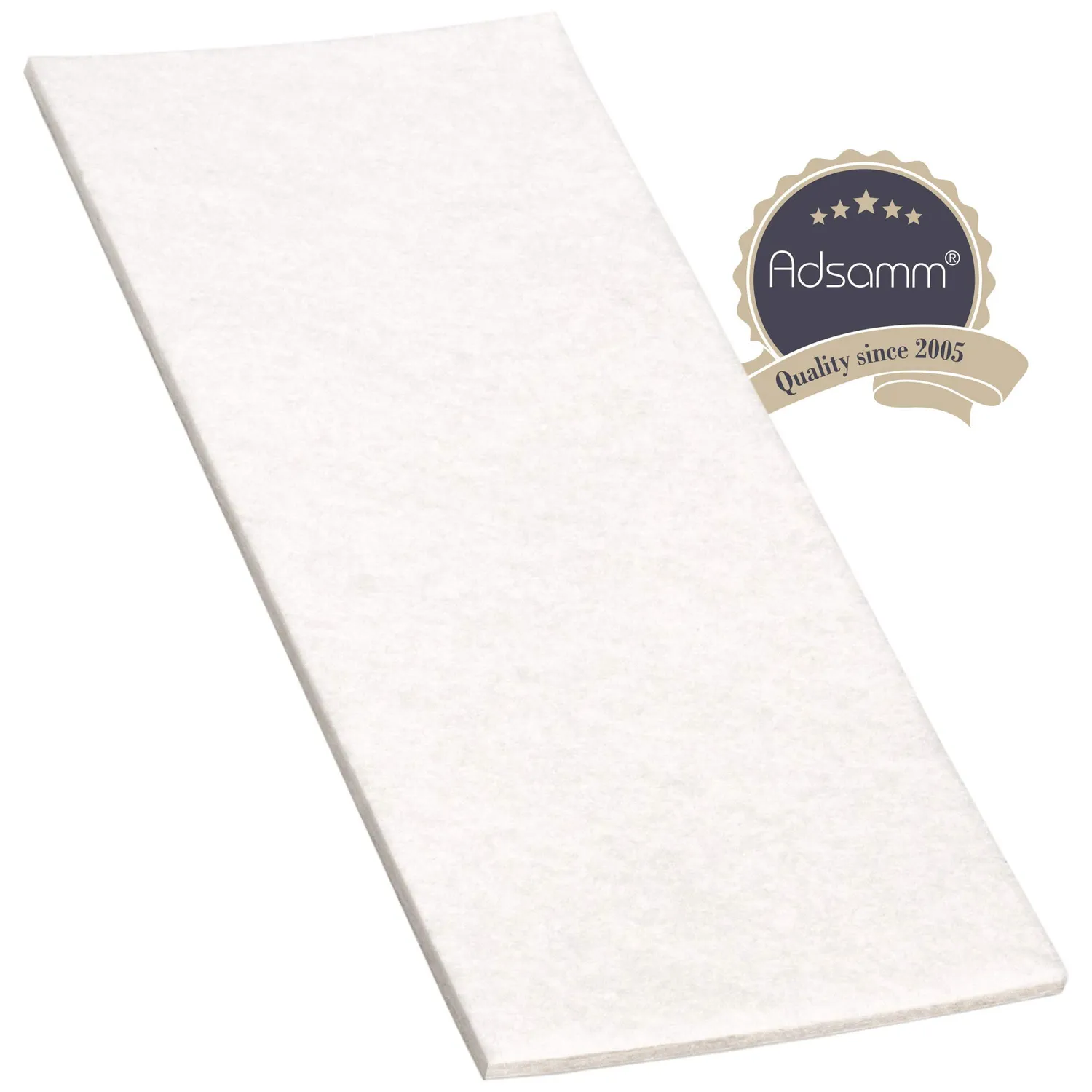 Adsamm foglio feltro autoadesivo 80x180 mm bianco 1 pezzo 3,5 mm