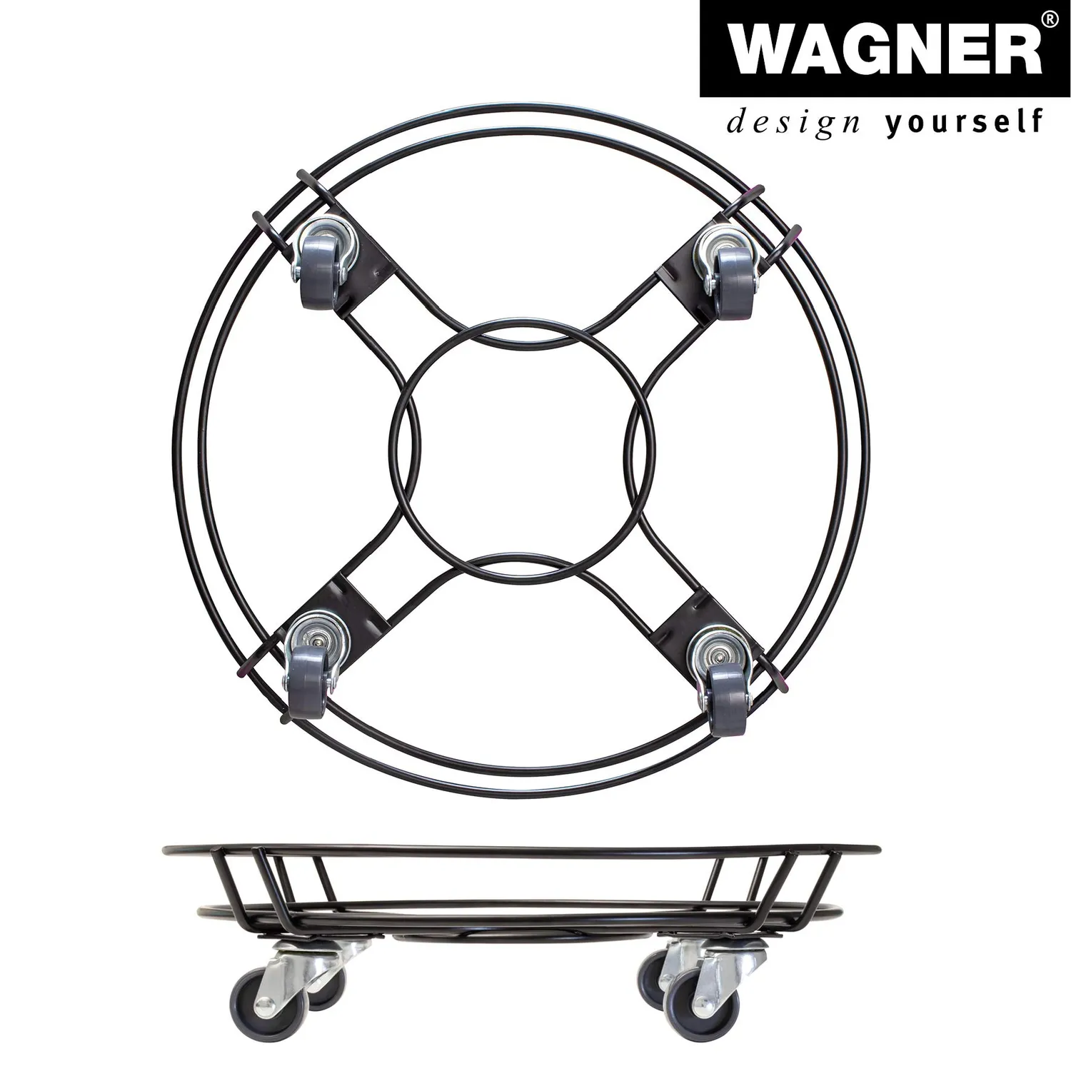 Wagner Black carrello piante nero D38 cm 100 kg