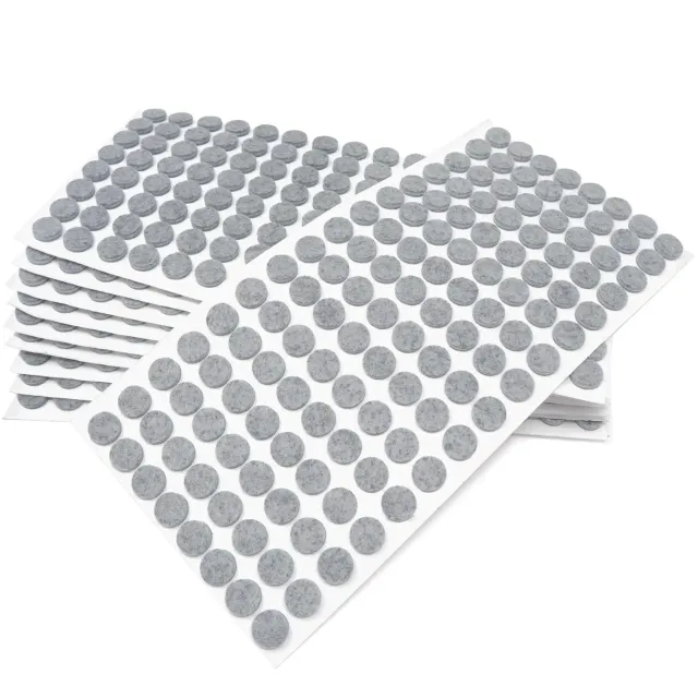 Adsamm feltrini tondi 12 mm grigio 1280 pezzi autoadesivi 3,5 mm