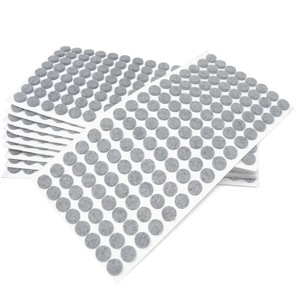 Adsamm feltrini tondi 12 mm grigio 1280 pezzi autoadesivi 3,5 mm