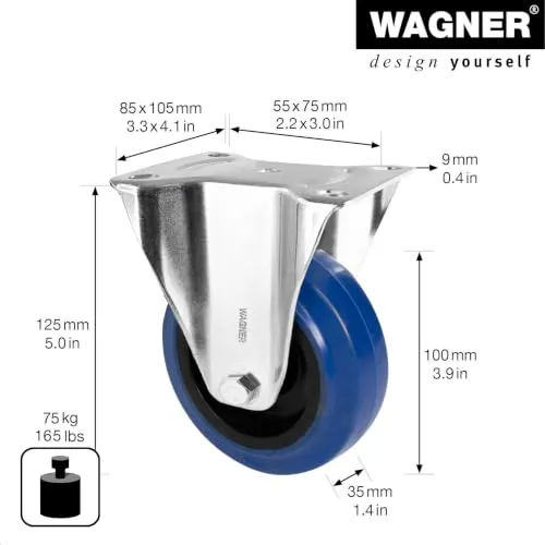 Wagner RO 8700 rotella fissa morbida blu 100 mm 1 pz