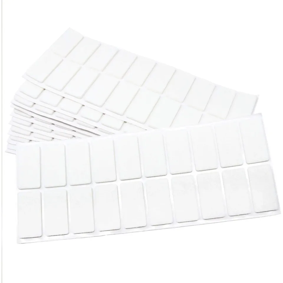 Adsamm feltrini autoadesivi rettangolari 20x40 mm bianchi 200 pezzi