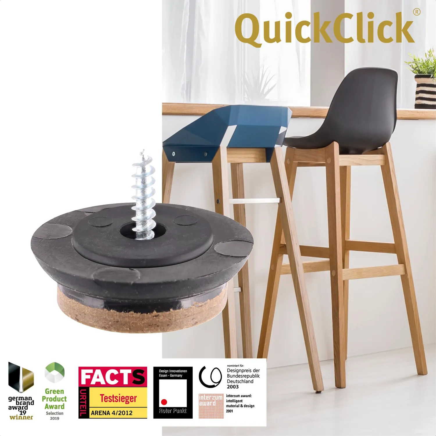 Wagner QuickClick 16781700 feltrini avvitare SYNO Slim 25 mm 4 pezzi