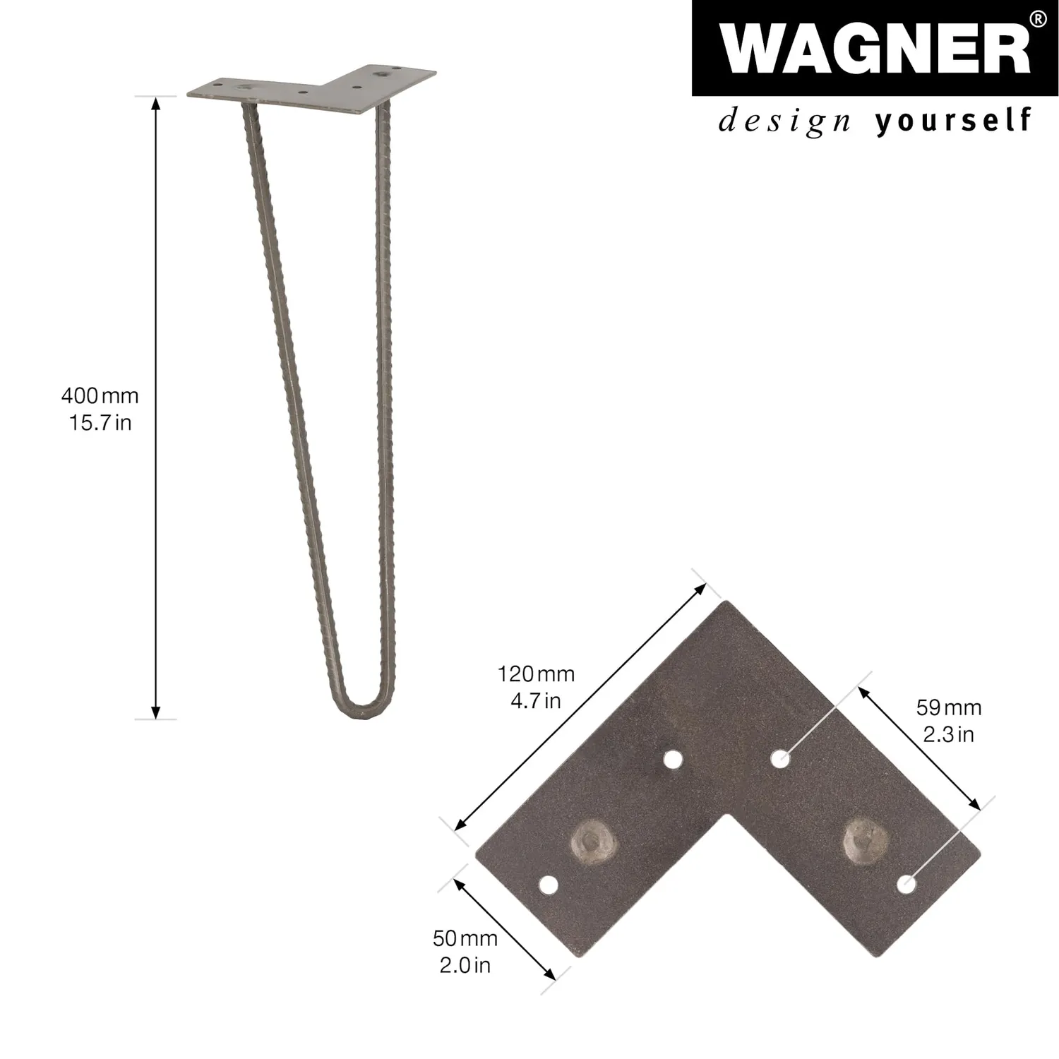Wagner Hairpin ST 8248 gamba forcina 40 cm