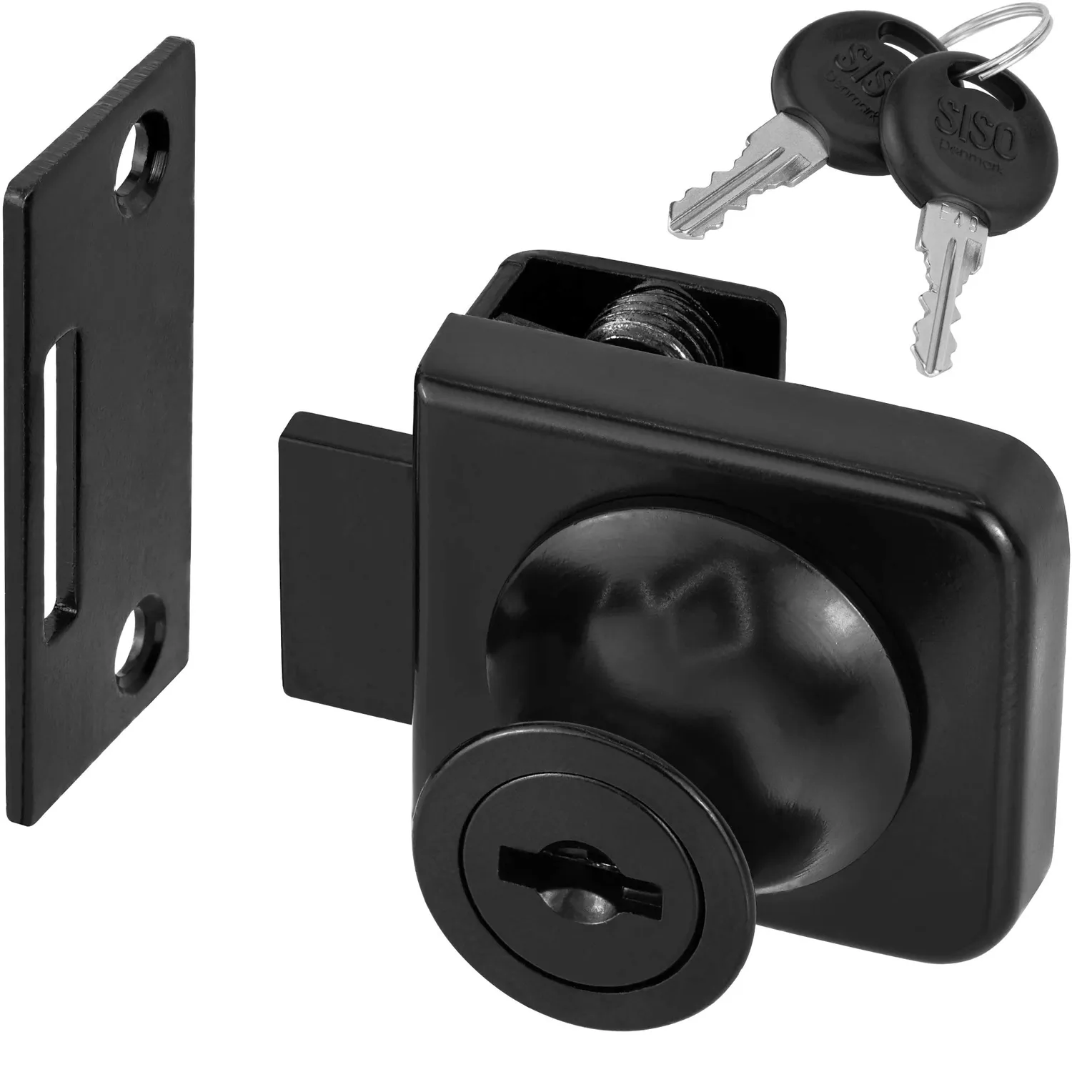 Gedotec Econo Black Serratura Mobili Vetro 4-8 mm 1 Pezzo