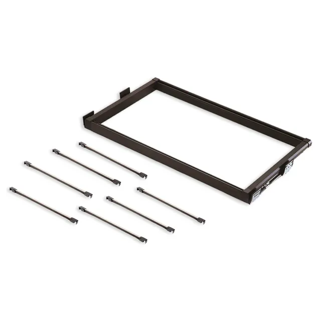 Emuca Portapantaloni Rimovibile 600 mm 7 Aste Moka Alluminio
