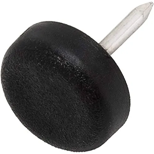 Adsamm PG-N-BL-15-16 pattini plastica con chiodo neri 15mm 16pz