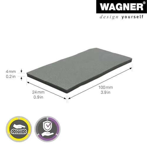 Wagner 16030099 cuscinetti EVA grigi 4 pezzi 100 mm