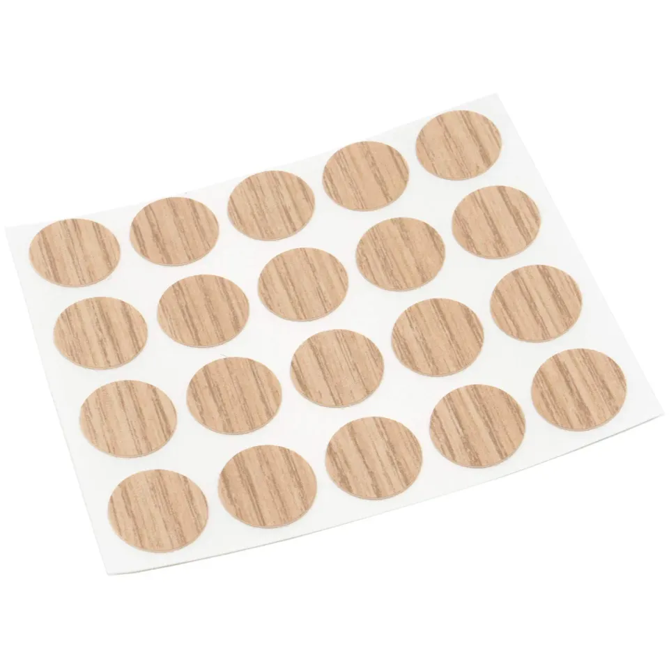 Adsamm copriforo adesivi quercia chiara Ø13 mm 20 pezzi