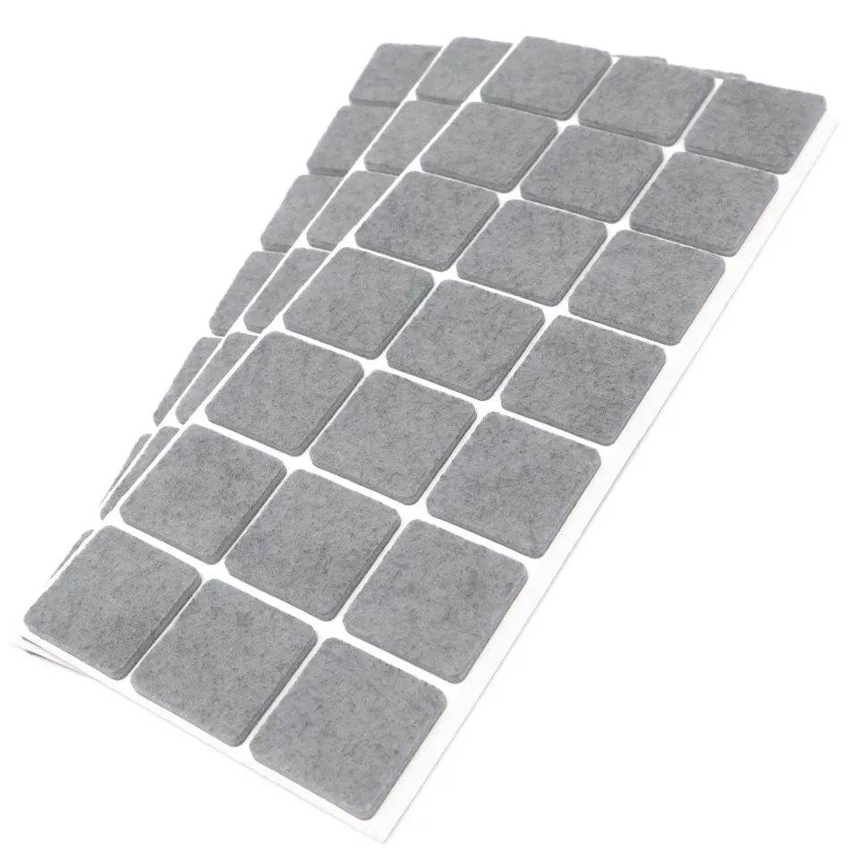 Adsamm feltrini autoadesivi 30x30 mm grigi 63 pezzi 3,5 mm