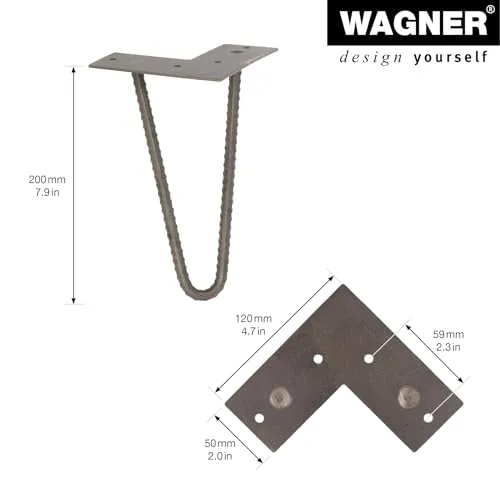 Wagner Hairpin Leg ST 8228 gamba mobile acciaio 200 mm