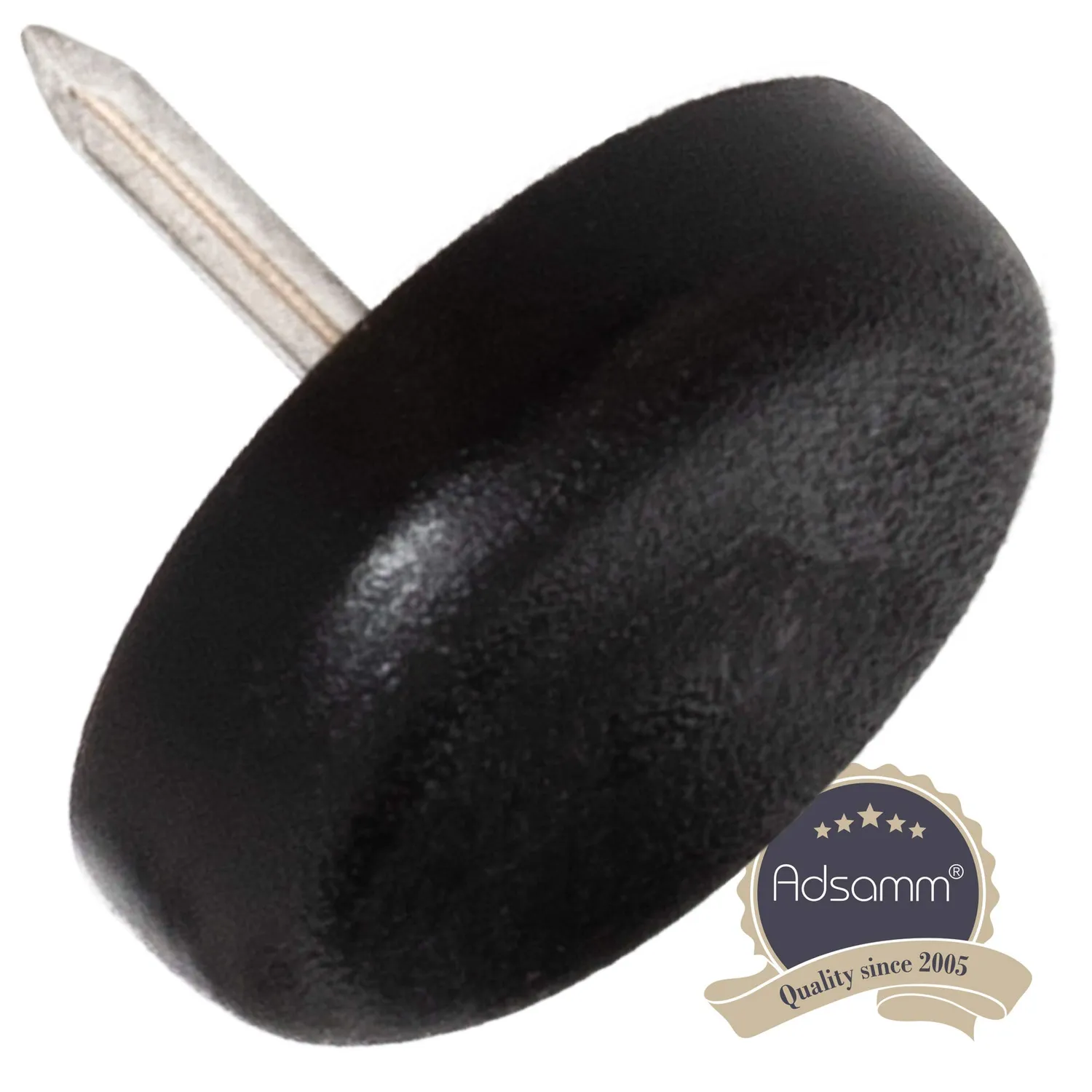 Adsamm 22 mm pattini neri 100 pezzi con chiodo antiscivolo