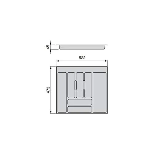 Emuca Vertex portaposate cassetto 600 bianco plastica