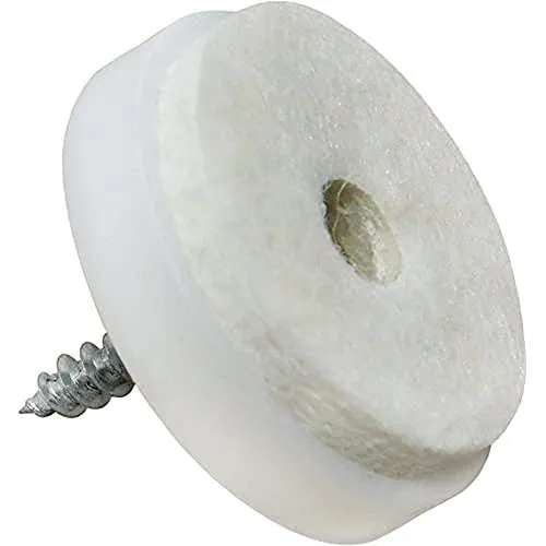 Adsamm Feltrini con vite tondi 28 mm bianchi 16 pezzi feltro