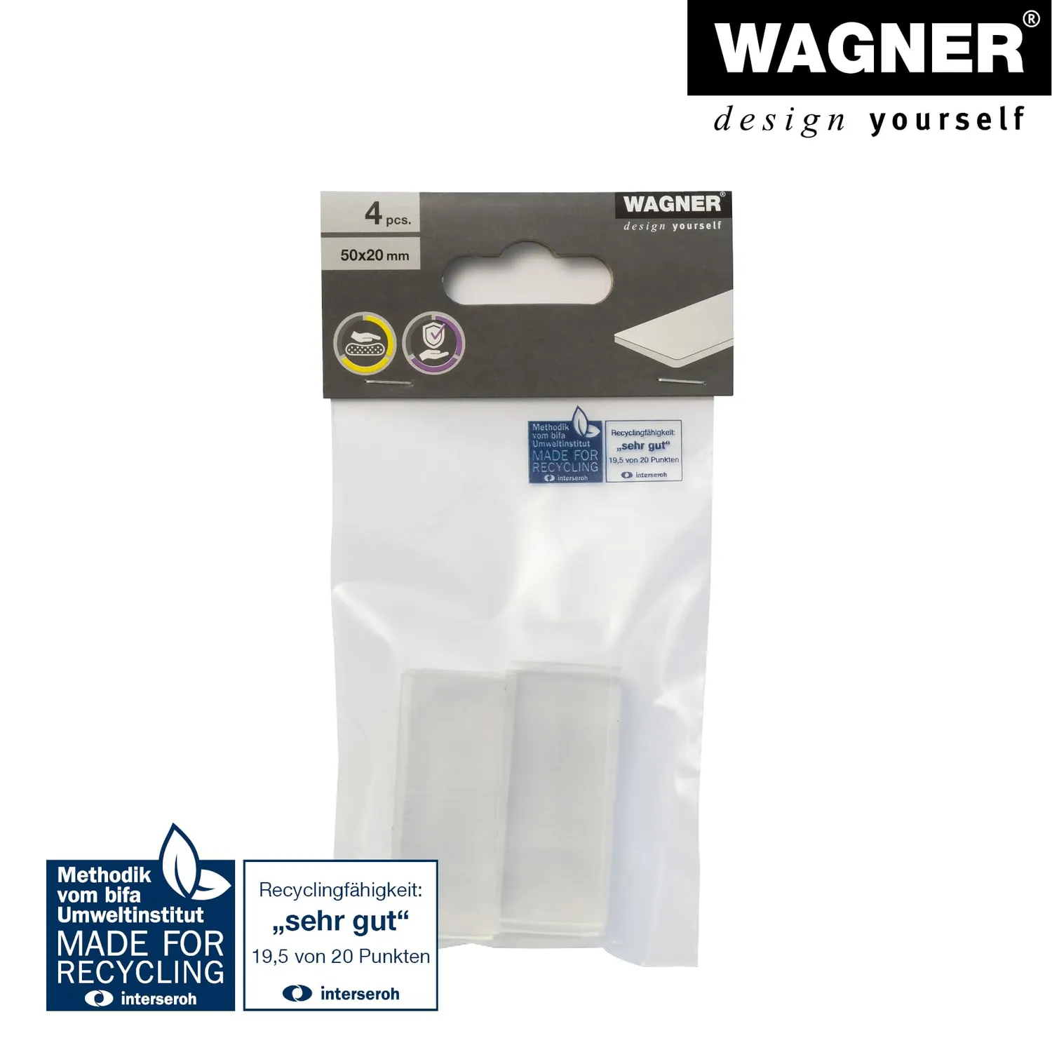 Wagner 15315299 EH 3152 paracolpi silicone 20x50 mm trasparenti