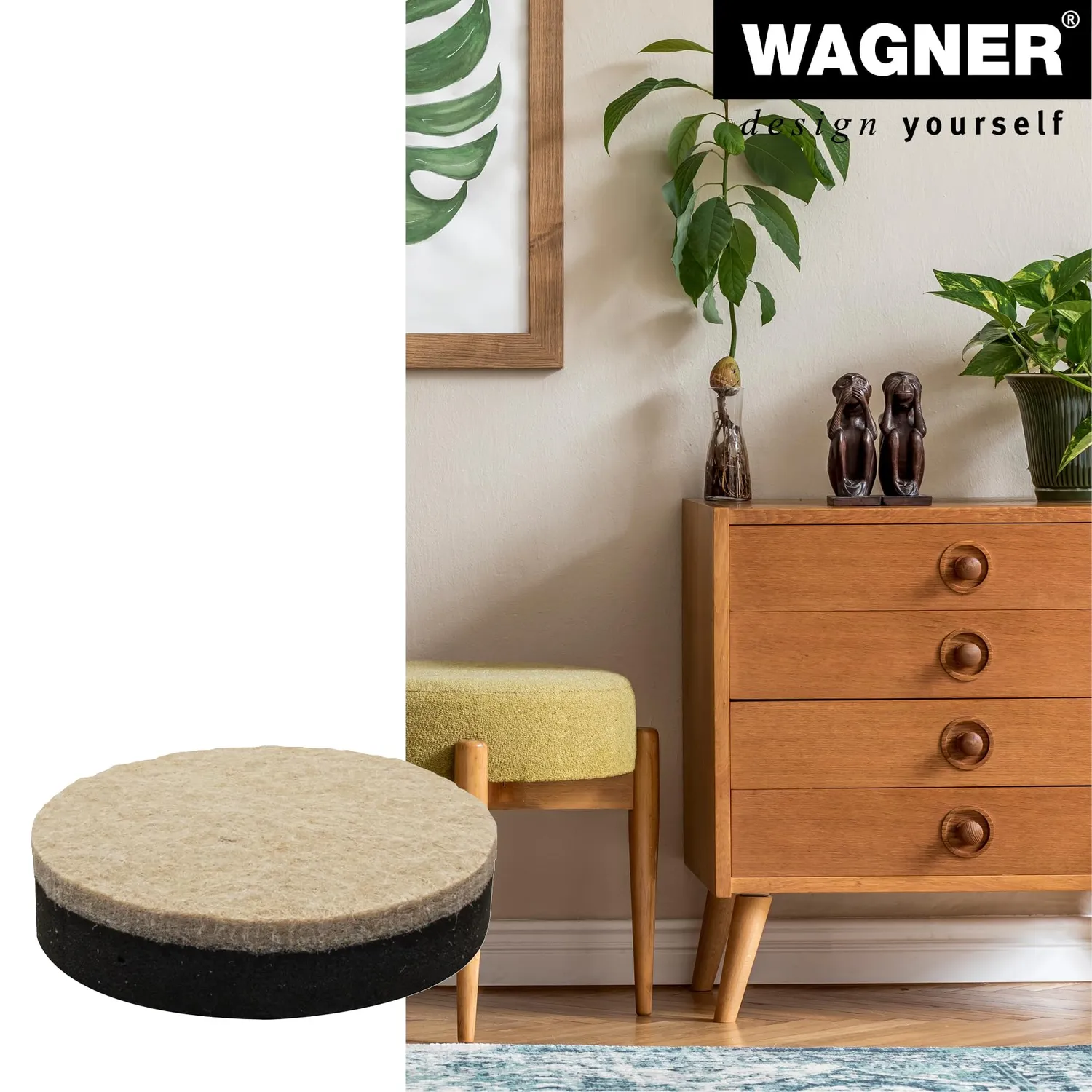 Wagner 15135899 feltrini antiscivolo 2 pezzi 58 mm