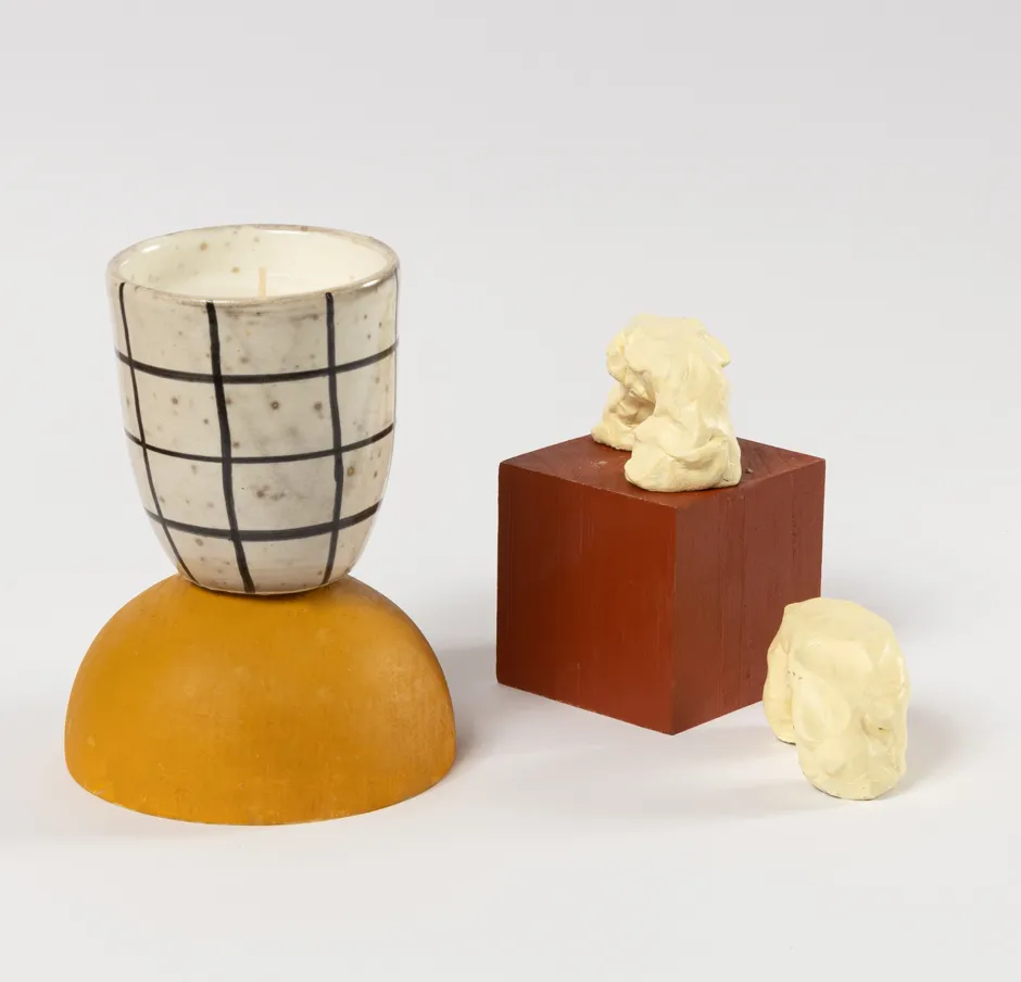 NIVA Design Scacco candela terracotta al fico
