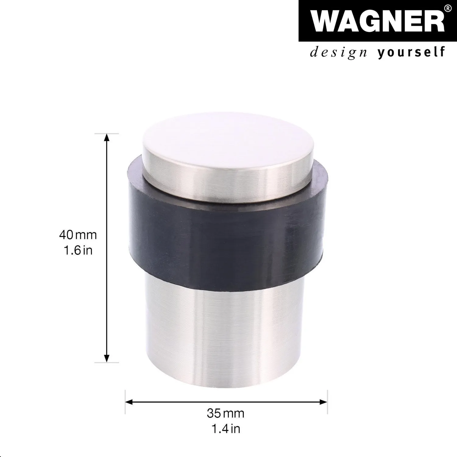 WAGNER Big Ben 15517511 fermaporta pavimento nero alluminio