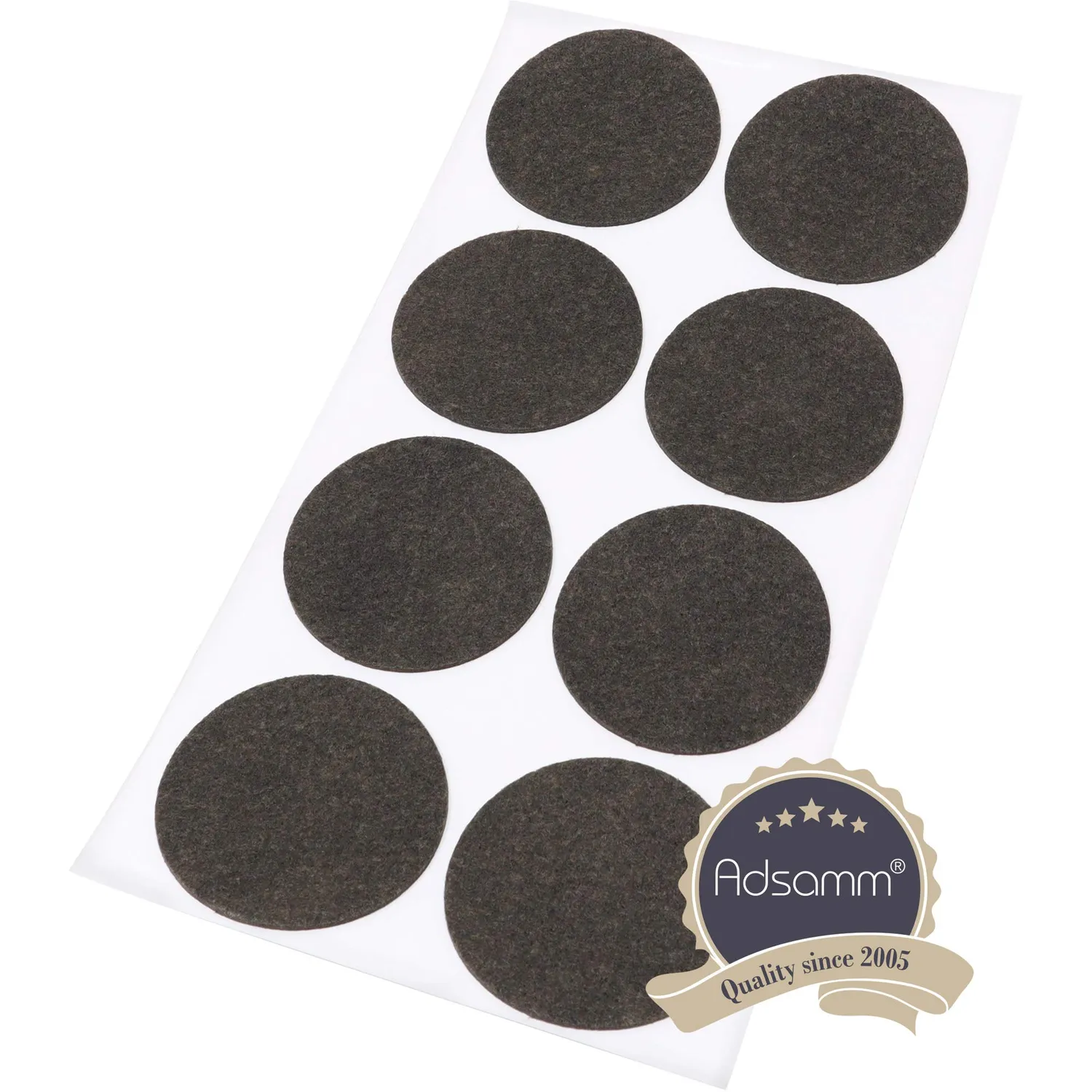 Adsamm feltrini ultrasottili Ø 50 mm marroni 8 pezzi da 1,5 mm