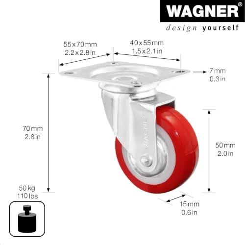 Wagner RO 2150 01215001 rotella morbida Ø50 mm 50 kg