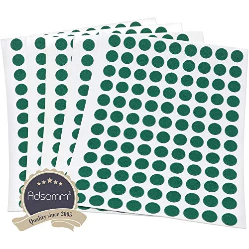 Adsamm ultrasottili feltrini rotondi ø 10 mm verdi 540 pezzi 1,5 mm
