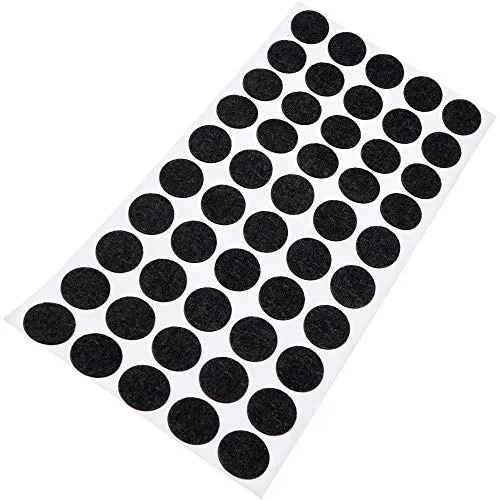 Adsamm Feltrini Ultrasottili Neri 20 mm 50 Pezzi 1,5 mm