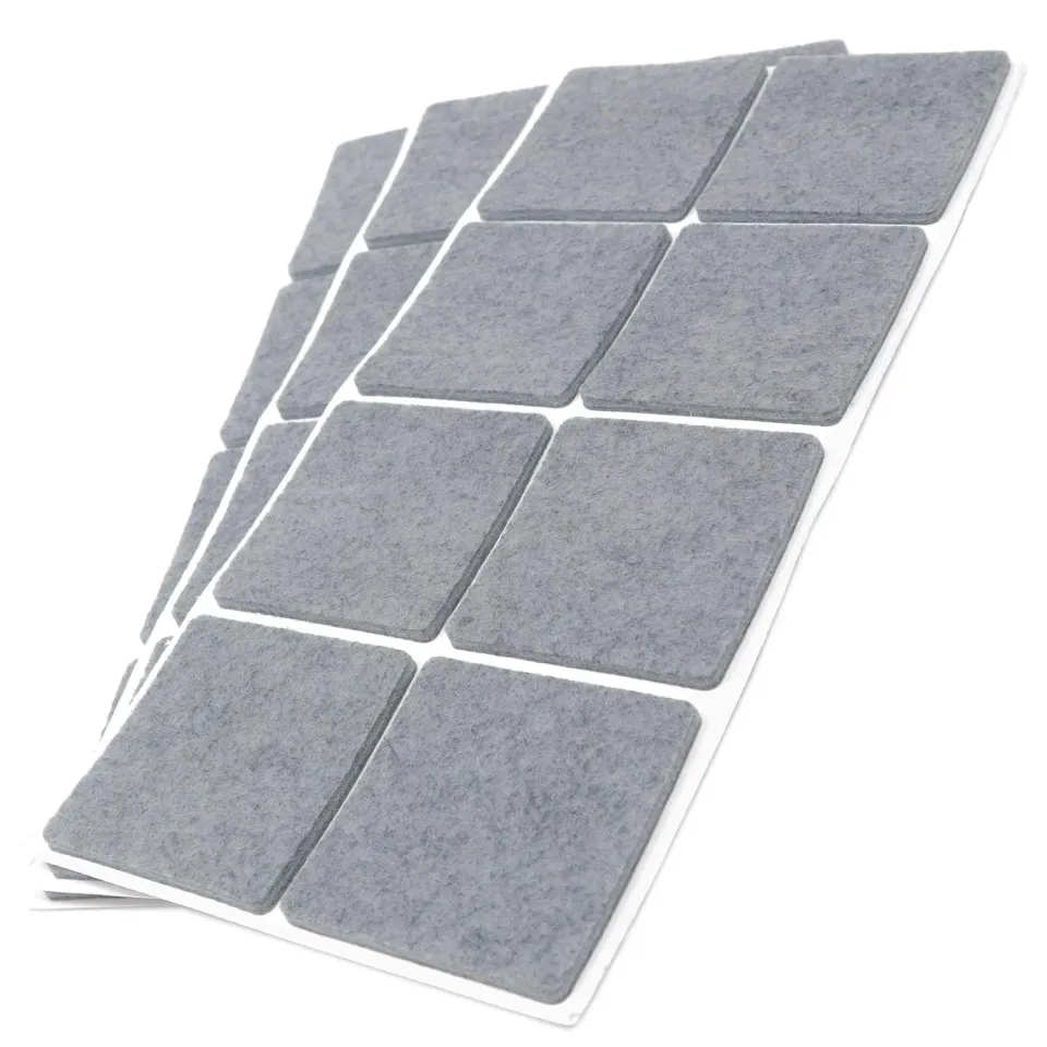 Adsamm Feltrini autoadesivi quadrati 50x50 mm grigi 24 pezzi
