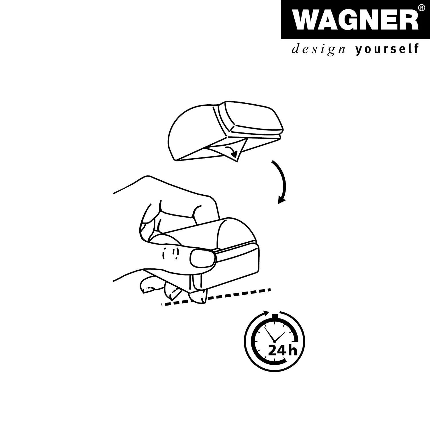 Wagner Clear fermaporta pavimento adesivo 38x34x20 mm gomma
