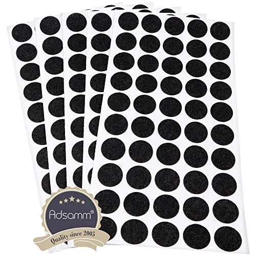 Adsamm feltrini ultrasottili neri 20 mm 250 pezzi viscosa 1,5 mm