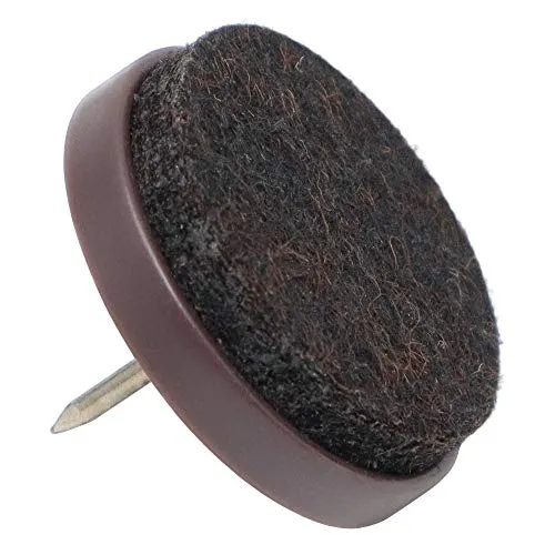 Adsamm feltrini con chiodo marroni 4 pezzi Ø 28 mm base feltro