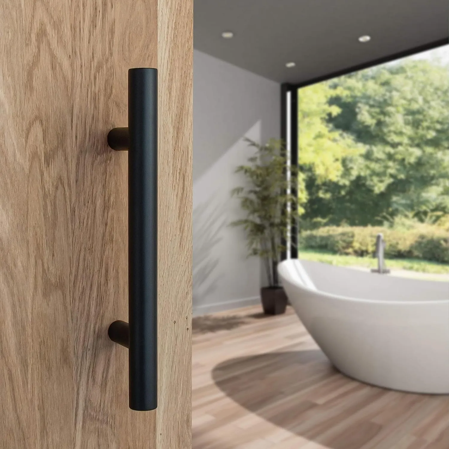 Gedotec maniglione porta inox nero opaco 350 mm foro 210