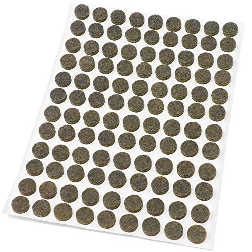 Adsamm Feltrini Adesivi Tondi 10mm Marrone 108 Pezzi 3,5mm