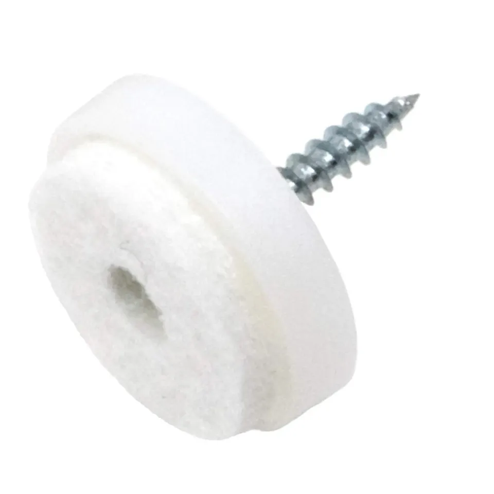 Adsamm feltrini con vite bianchi Ø24mm 16 pezzi tondi