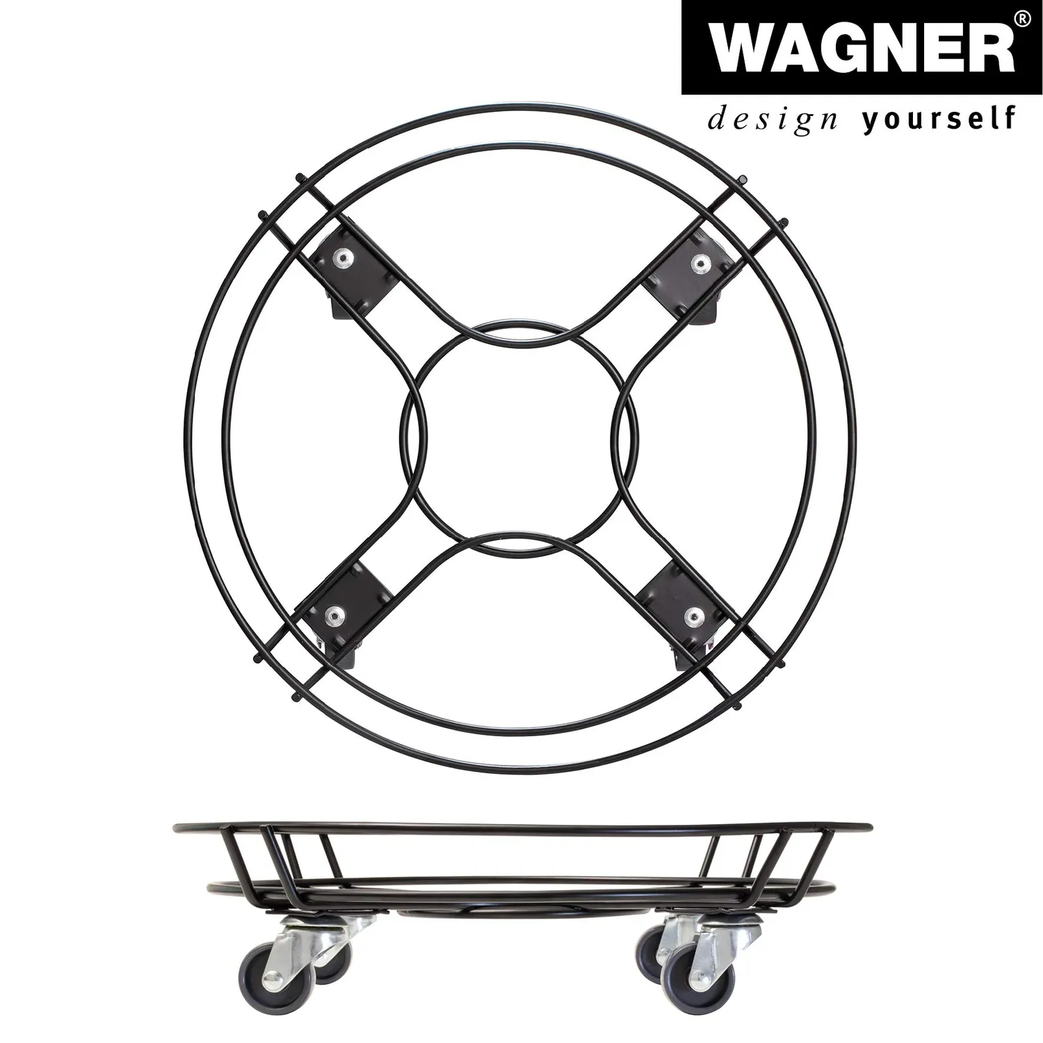 Wagner Black carrello piante nero D38 cm 100 kg