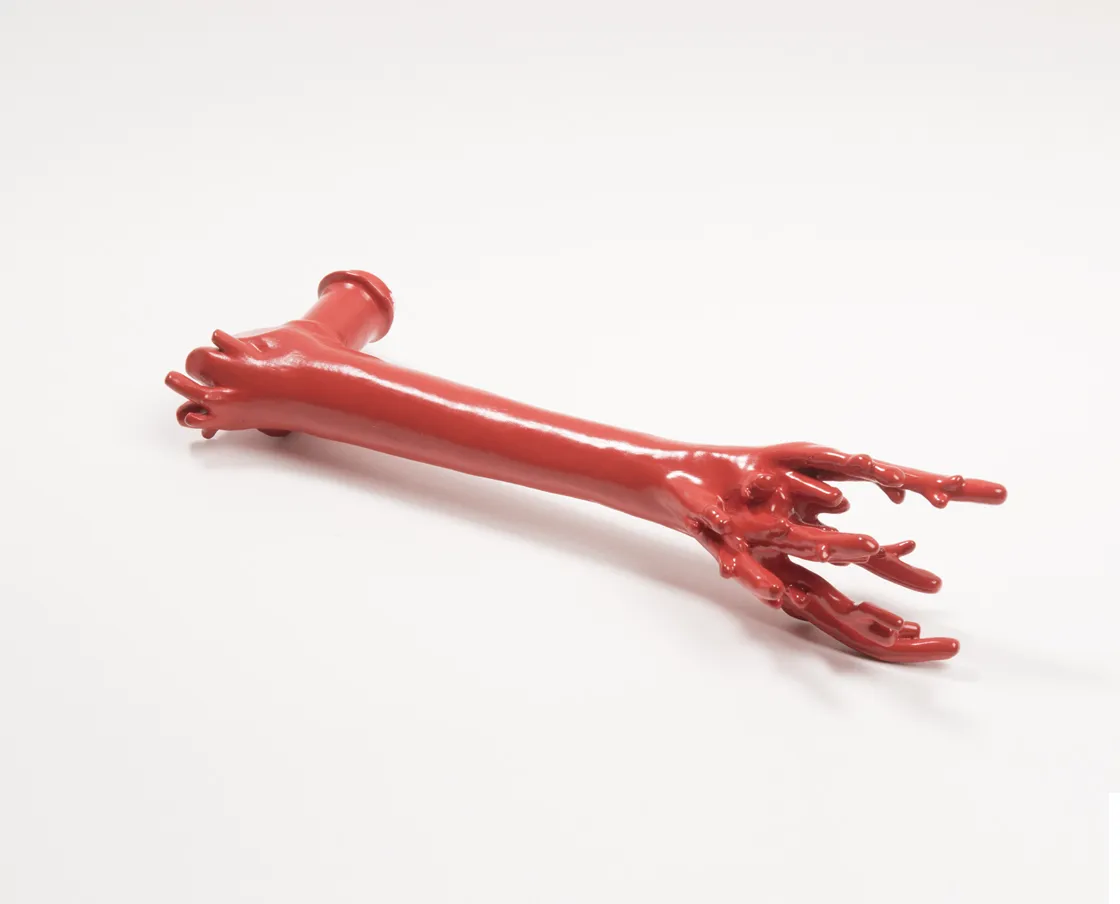 NIVA Design Corallo maniglia rossa ottone porta